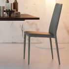 Bonaldo Eral silla de diseño moderno tapizada en cuero hecho en Italia Viadurini