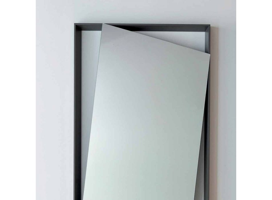 Bonaldo Hang pared espejo lacado en madera diseño H185cm made in Italy Viadurini