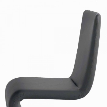 Bonaldo Venere silla de diseño moderno tapizada en cuero hecho en Italia