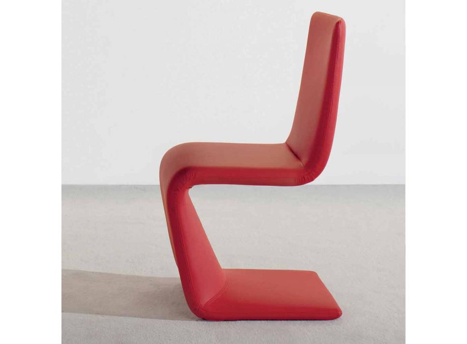Bonaldo Venere silla de diseño moderno tapizada en cuero hecho en Italia Viadurini