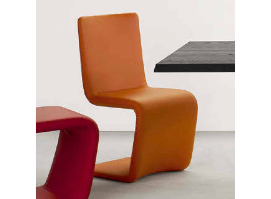 Bonaldo Venere silla de diseño moderno tapizada en cuero hecho en Italia Viadurini