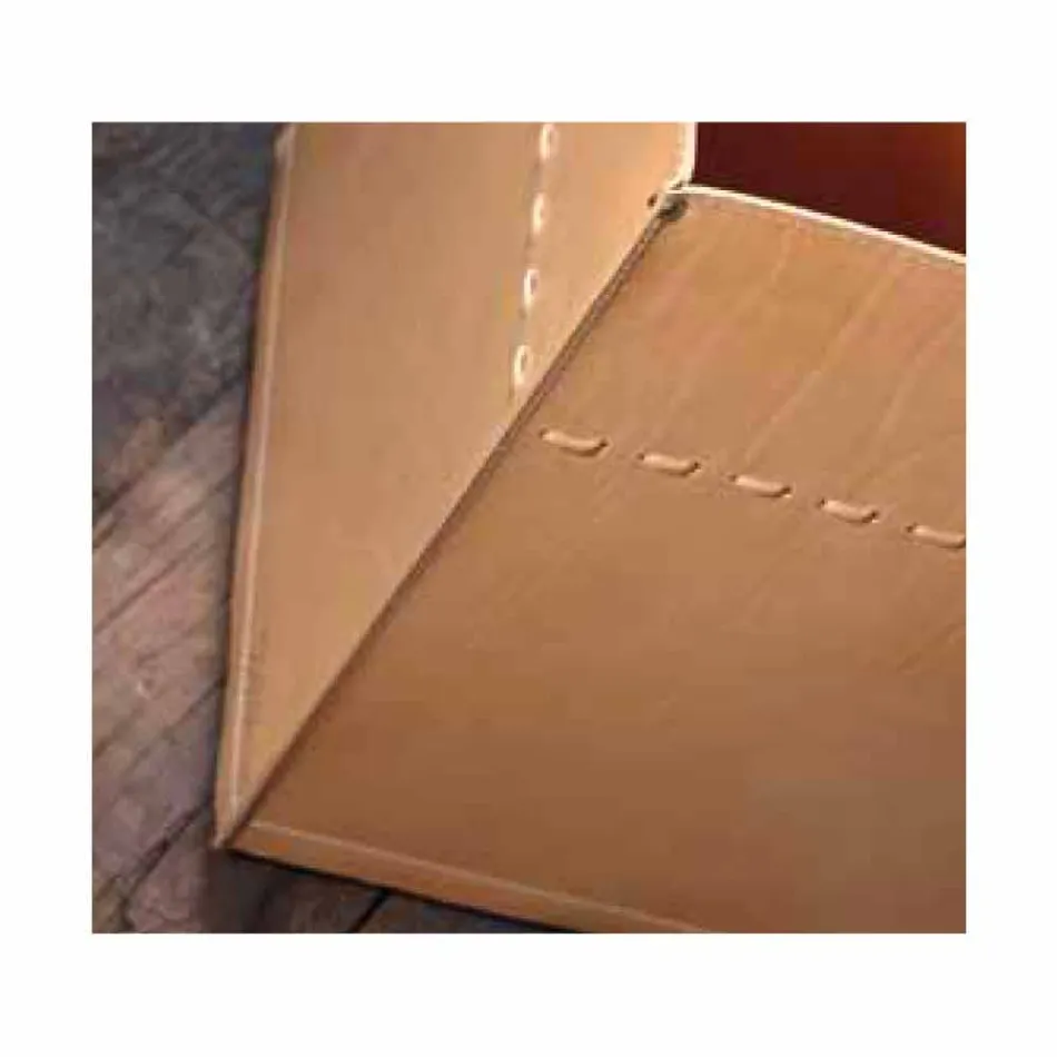 Bolso para leña en cuero neutro 100% Made in Italy Viadurini