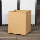 Bolso para leña en cuero neutro 100% Made in Italy Viadurini