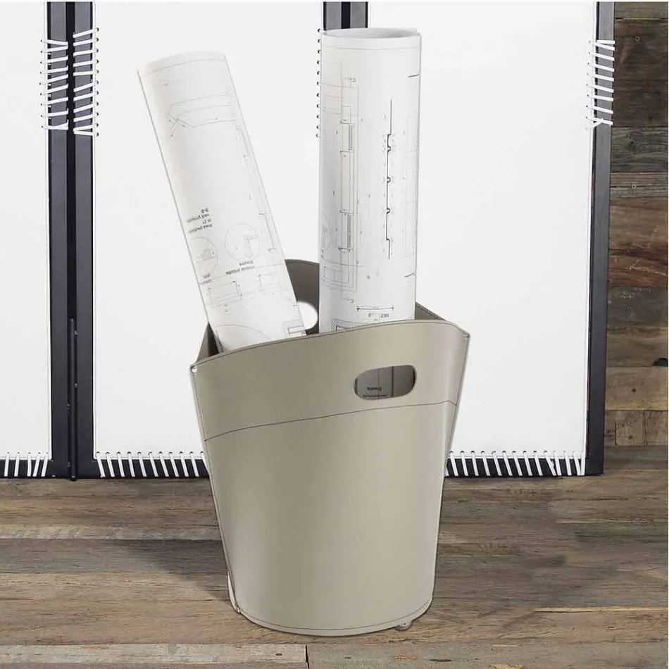 Bolso porta registro en piel Spinoza 100% Made in Italy Viadurini