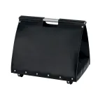 Bolsa para leña en ecopiel con ruedas Made in Italy - Caracol Viadurini