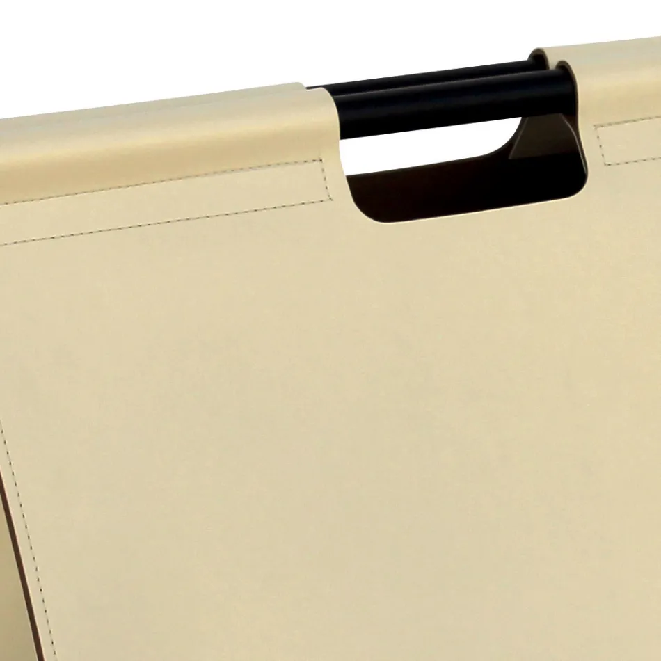 Bolsa para leña en ecopiel con ruedas Made in Italy - Caracol Viadurini