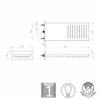 Cabezal de ducha Bossini Manhattan en acero inoxidable con chorro de lluvia. Viadurini