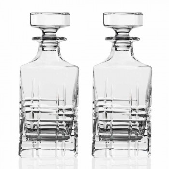 Botella y Vasos para Whisky de Lujo en Cristal Ecológico 6 Piezas - Arritmia