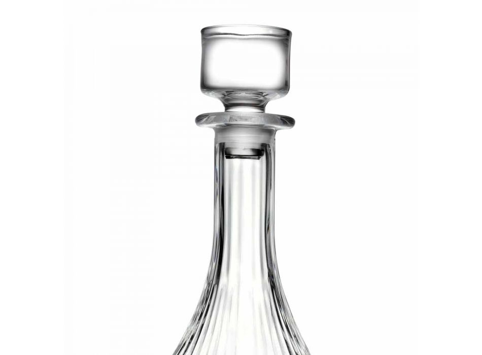 Botellas de Vino de Diseño Redondo con Tapón de Cristal de 4 Piezas - Senzatempo