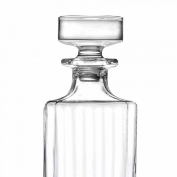 Botellas de whisky de cristal ecológico de diseño cuadrado de 4 piezas - Senzatempo