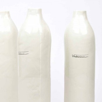 Botellas De Porcelana Blanca Y Gris De Diseño De Lujo 2 Piezas Únicas - Arcivero