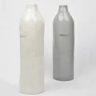 Botellas De Porcelana Blanca Y Gris De Diseño De Lujo 2 Piezas Únicas - Arcivero Viadurini