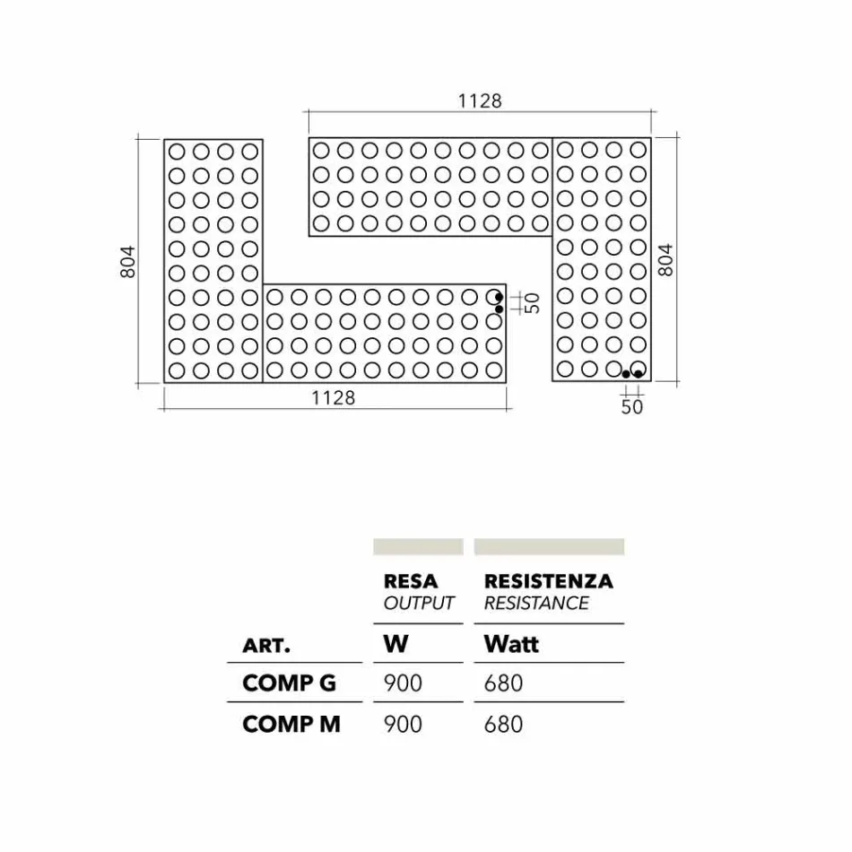 Ladrillo radiador eléctrico Lazo del diseño realizado en Italia por Scirocco H Viadurini