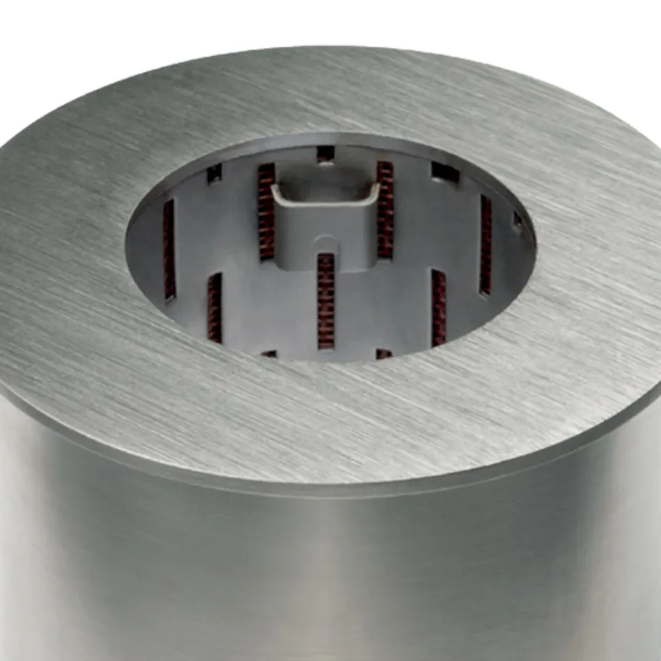 Quemador Circular en Acero Satinado para Chimenea de Bioetanol - Griff12 Viadurini