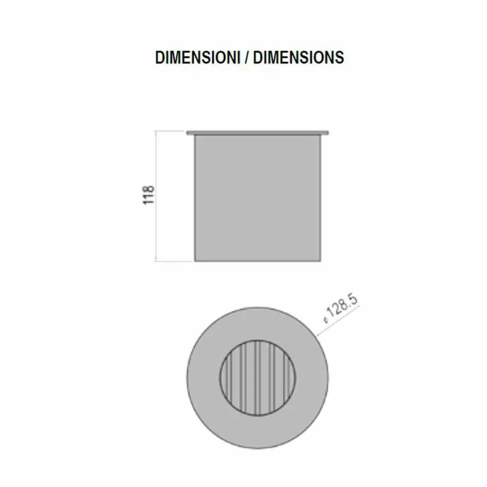 Quemador Circular en Acero Satinado para Chimenea de Bioetanol - Griff12 Viadurini