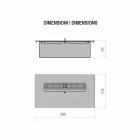 Quemador manual lineal en acero inoxidable para chimenea de bioetanol - Brandon Viadurini