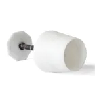 Copa de Vino en Mármol de Carrara Blanco Satinado y Levanto Rojo - Caglio Viadurini