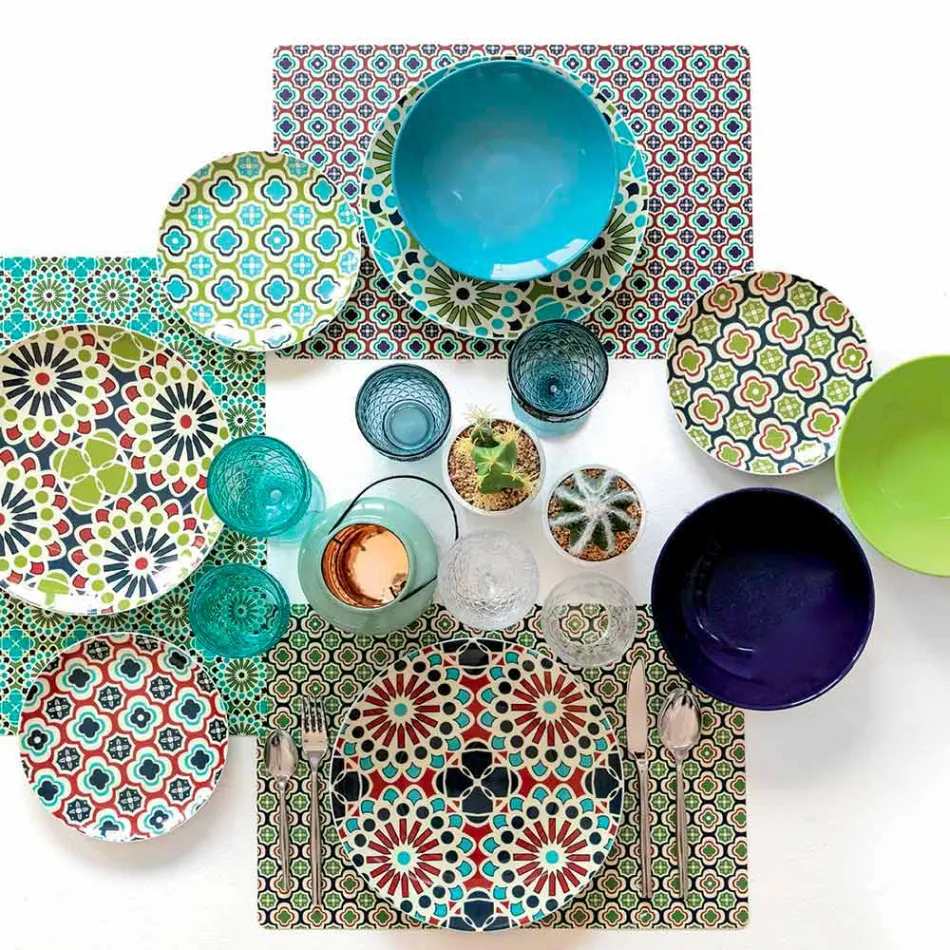 Copa de vino o agua en vidrio coloreado o transparente con decoraciones, 12 piezas - Rocca Viadurini