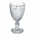 Copa de vino o agua en vidrio coloreado o transparente con decoraciones, 12 piezas - Rocca Viadurini