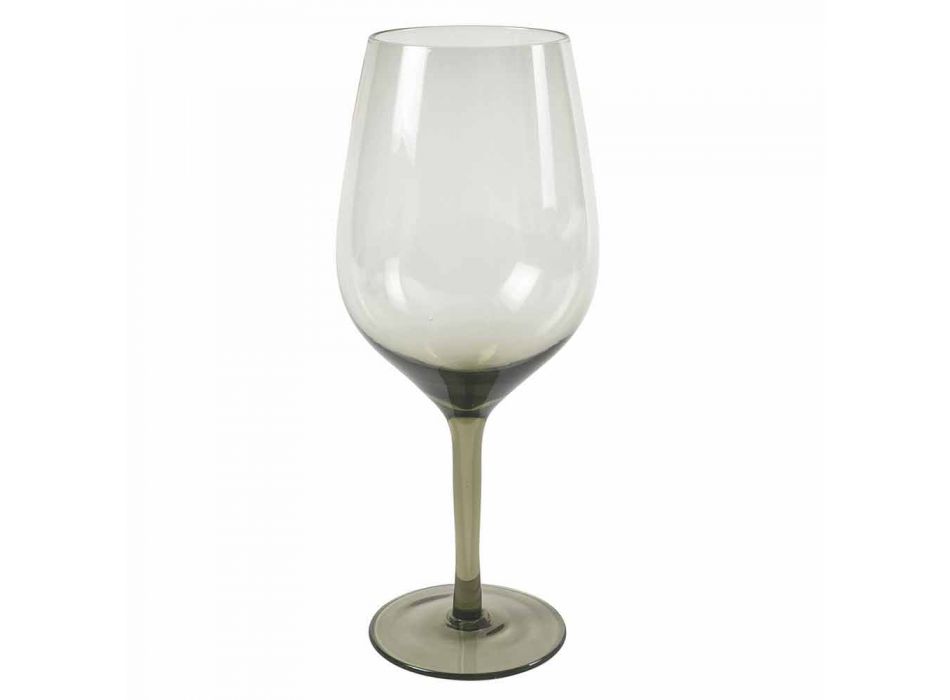 Copas de vino de color blanco o rojo en vidrio 3 Variantes 12 Piezas - Aperi Viadurini
