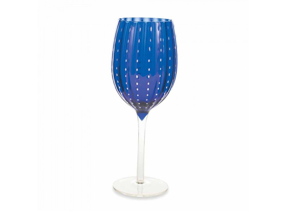 Copas de vino de vidrio de colores y modernas 12 piezas Servicio elegante - Persia Viadurini