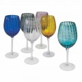 Copas de vino de vidrio de colores y modernas 12 piezas Servicio elegante - Persia