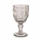 Copas de vino de colores en vidrio con decoración Arabescato, servicio de 12 piezas - Tornillo Viadurini