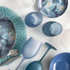 Copas de vino de colores en vidrio esmerilado con efecto hielo, 12 piezas - Otoño Viadurini