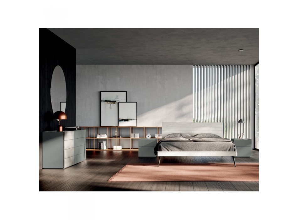 Habitación completa con 4 elementos de diseño moderno Made in Italy - Mallorca Viadurini