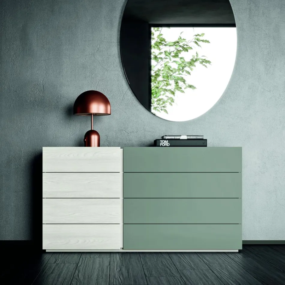 Habitación completa con 4 elementos de diseño moderno Made in Italy - Mallorca Viadurini