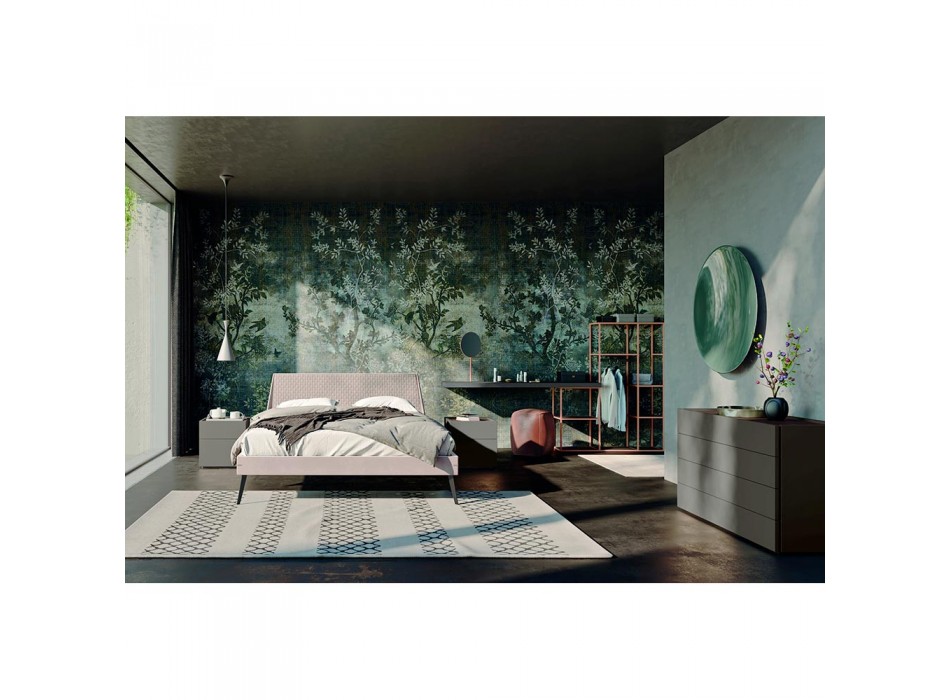 Dormitorio con 4 elementos de diseño moderno Made in Italy - Eléctrico Viadurini