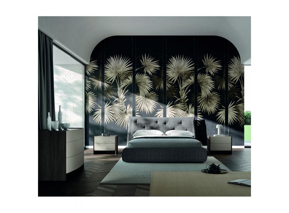 Dormitorio de estilo moderno con 4 elementos Made in Italy - Calimero Viadurini