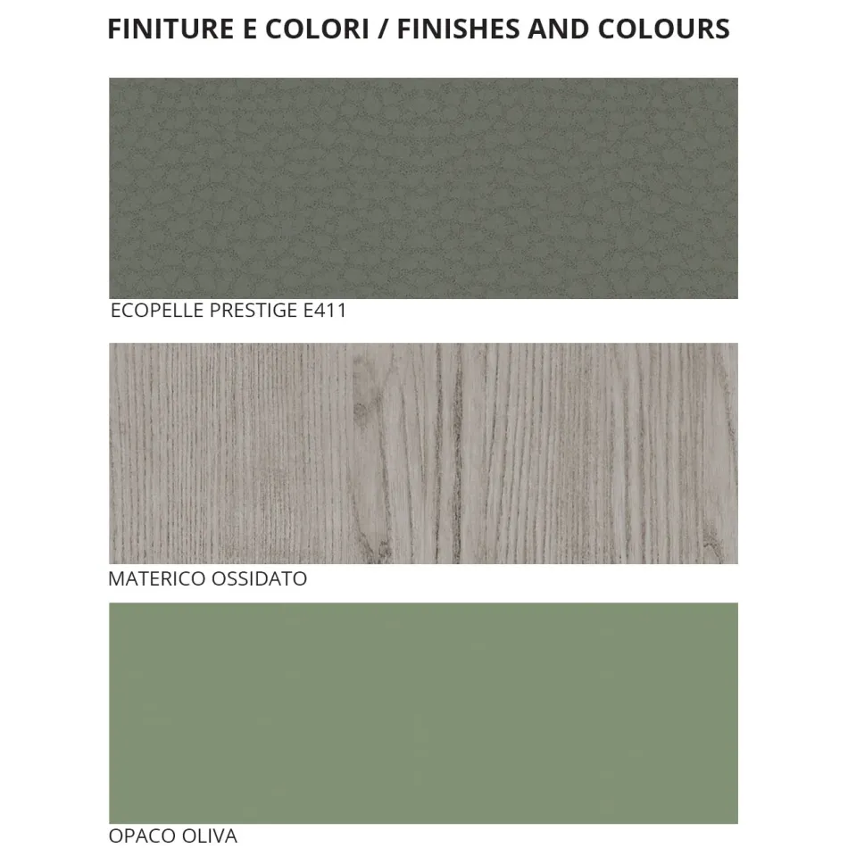 Dormitorio con 5 elementos modernos Made in Italy de alta calidad - Rieti Viadurini