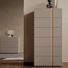 Dormitorio de estilo moderno con 5 elementos Made in Italy Alta calidad - Precioso Viadurini