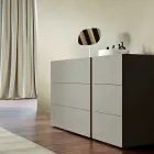 Dormitorio de estilo moderno con 5 elementos Made in Italy Alta calidad - Precioso Viadurini