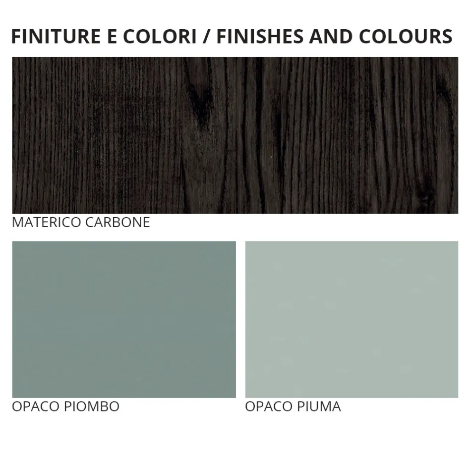 Muebles de dormitorio de 7 elementos Made in Italy - Ruby Viadurini