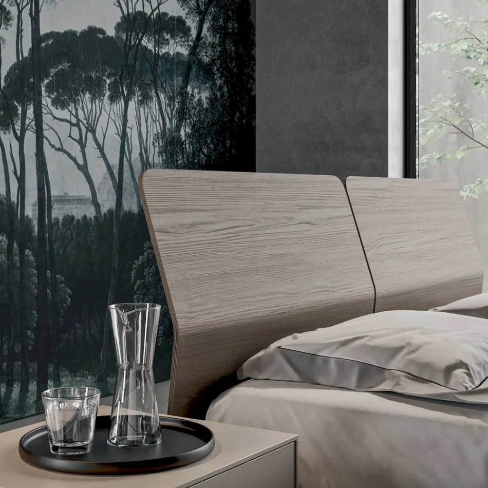 Dormitorio completo con 4 elementos Made in Italy de alta calidad - Odema Viadurini