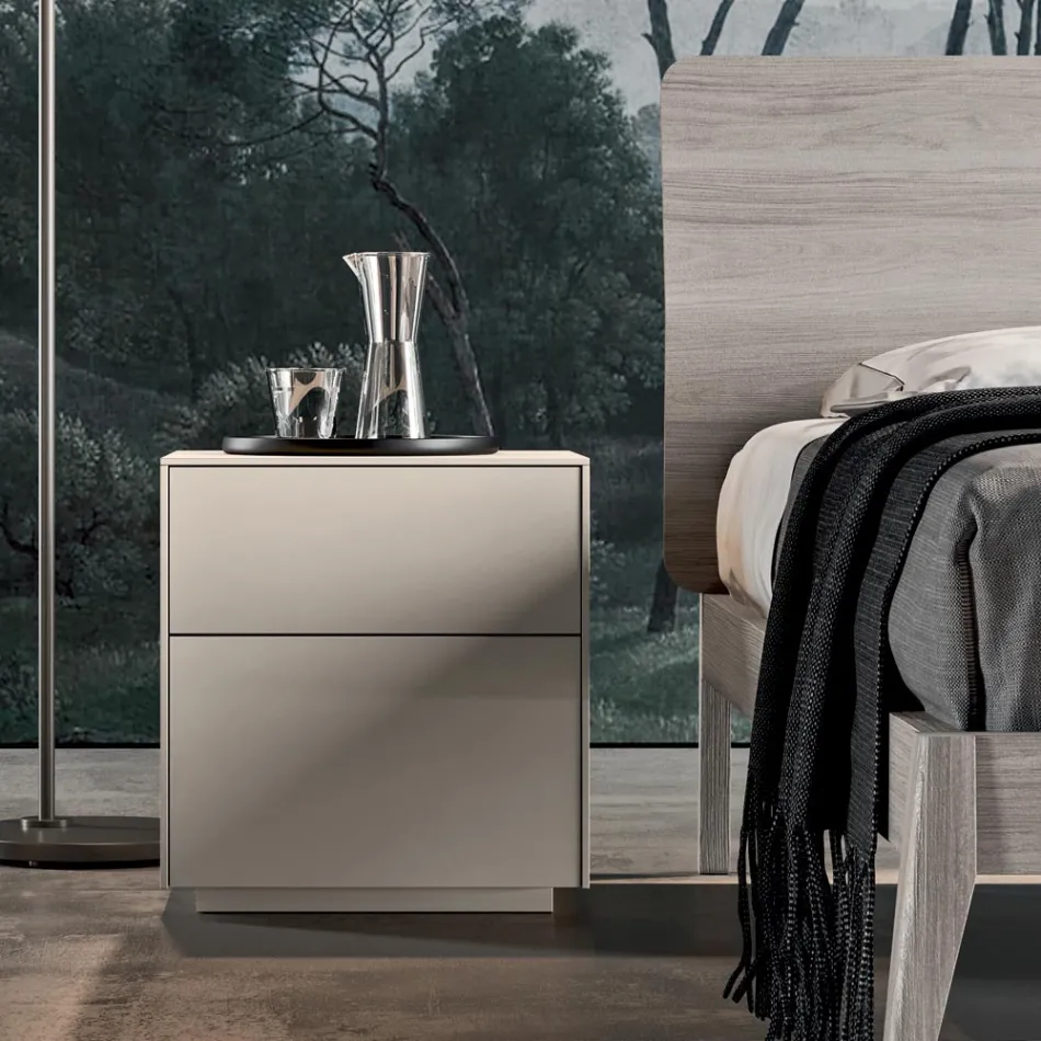 Dormitorio completo con 4 elementos Made in Italy de alta calidad - Odema Viadurini