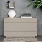 Dormitorio completo con 4 elementos Made in Italy de alta calidad - Odema Viadurini