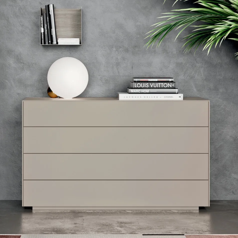 Dormitorio completo con 4 elementos Made in Italy de alta calidad - Odema Viadurini