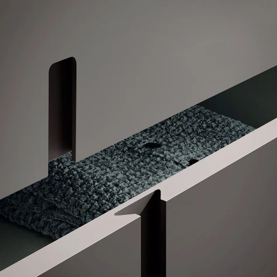 Dormitorio completo con 5 elementos de estilo moderno Made in Italy - Savanna Viadurini