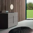 Dormitorio completo con 5 elementos de estilo moderno Made in Italy - Savanna Viadurini