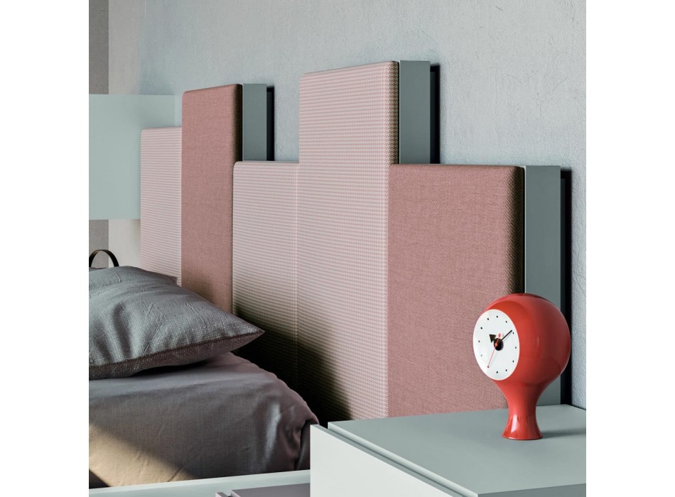 Dormitorio completo con 5 elementos Made in Italy de alta calidad - Cuarzo Viadurini