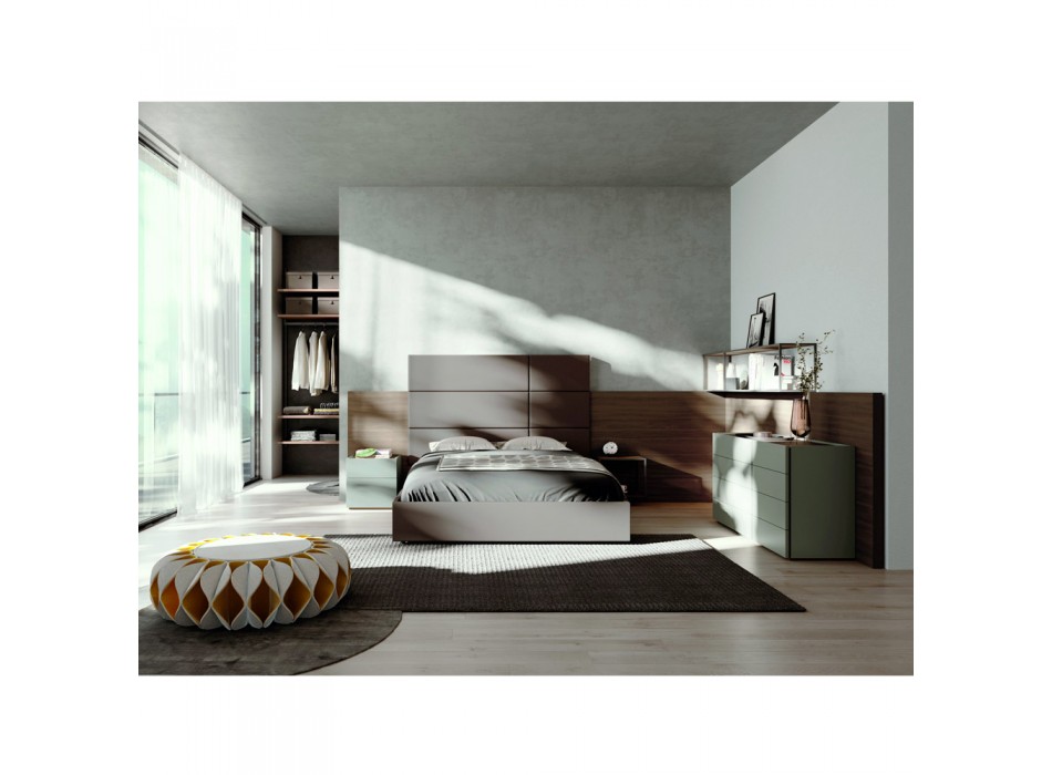 Habitación doble con 5 elementos de lujo Made in Italy - Esmeralda Viadurini