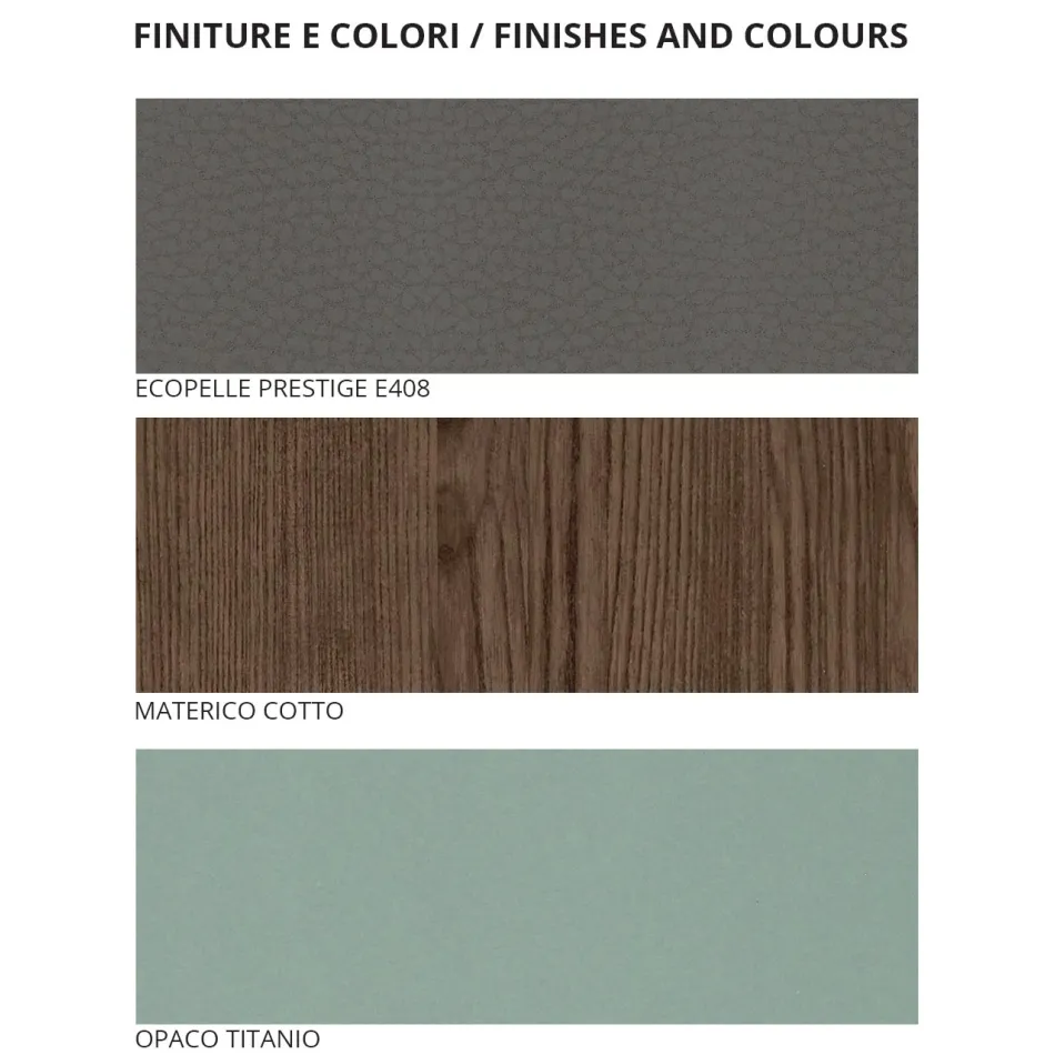 Habitación doble con 5 elementos de lujo Made in Italy - Esmeralda Viadurini