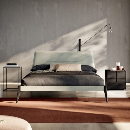 Dormitorio doble con 5 elementos de estilo moderno Made in Italy - Octavia Viadurini