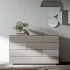 Dormitorio moderno con 4 elementos de estilo moderno Made in Italy - Lusinda Viadurini