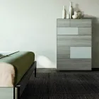 Dormitorio moderno con 4 elementos de estilo moderno Made in Italy - Lusinda Viadurini
