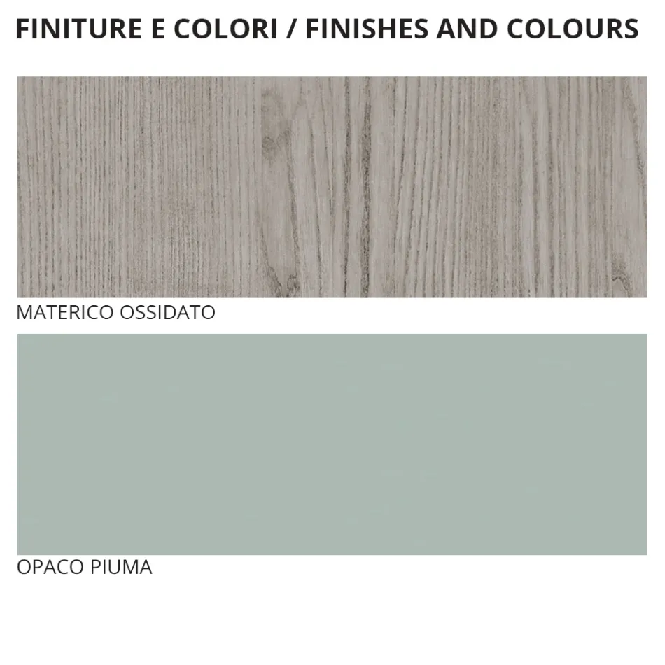 Dormitorio moderno con 4 elementos de estilo moderno Made in Italy - Lusinda Viadurini