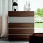 Dormitorio moderno de 5 elementos en un estilo moderno Made in Italy - Melodia Viadurini